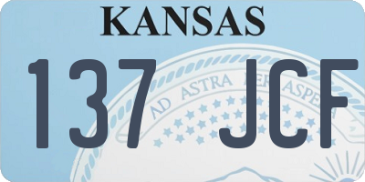 KS license plate 137JCF