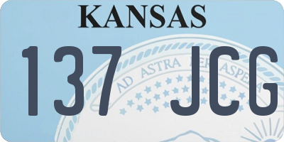 KS license plate 137JCG