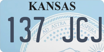 KS license plate 137JCJ