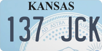 KS license plate 137JCK