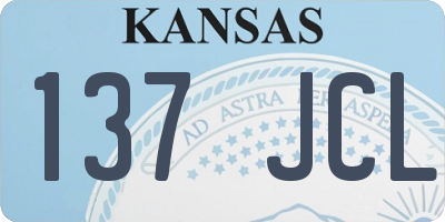 KS license plate 137JCL