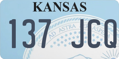 KS license plate 137JCQ