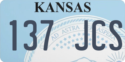 KS license plate 137JCS