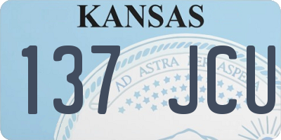 KS license plate 137JCU