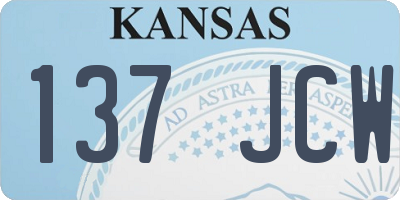 KS license plate 137JCW