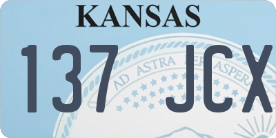 KS license plate 137JCX