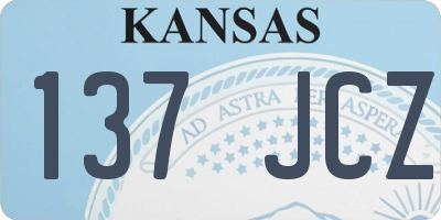 KS license plate 137JCZ
