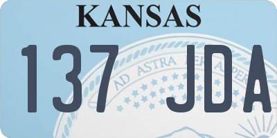 KS license plate 137JDA