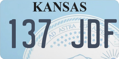 KS license plate 137JDF