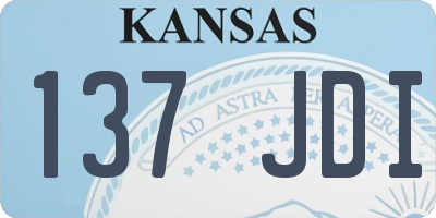 KS license plate 137JDI