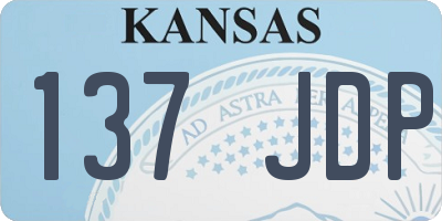 KS license plate 137JDP