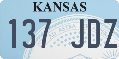 KS license plate 137JDZ