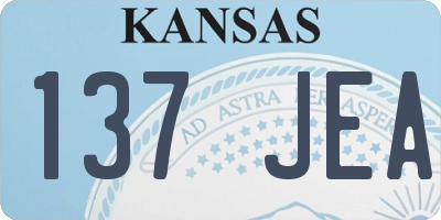 KS license plate 137JEA