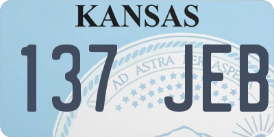 KS license plate 137JEB