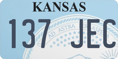 KS license plate 137JEC