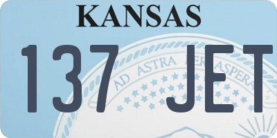 KS license plate 137JET