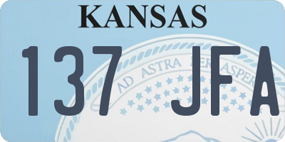 KS license plate 137JFA