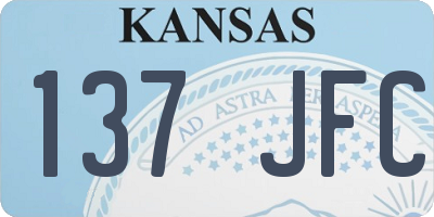 KS license plate 137JFC