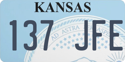 KS license plate 137JFE