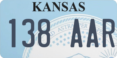 KS license plate 138AAR