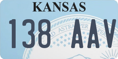 KS license plate 138AAV