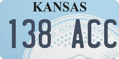 KS license plate 138ACC