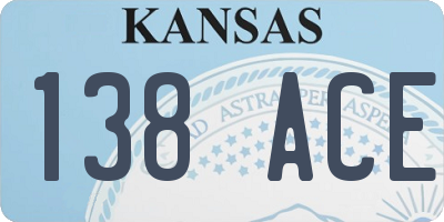 KS license plate 138ACE