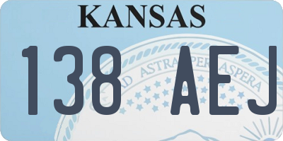 KS license plate 138AEJ