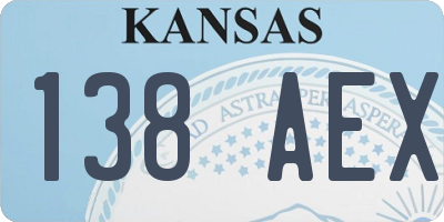 KS license plate 138AEX
