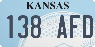 KS license plate 138AFD