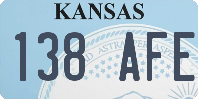 KS license plate 138AFE