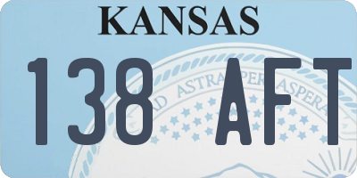 KS license plate 138AFT