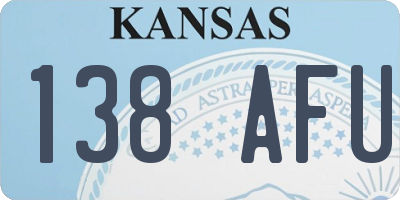 KS license plate 138AFU
