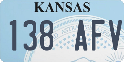 KS license plate 138AFV