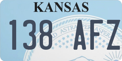 KS license plate 138AFZ