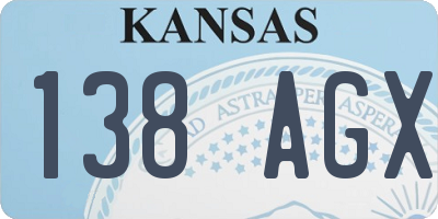 KS license plate 138AGX