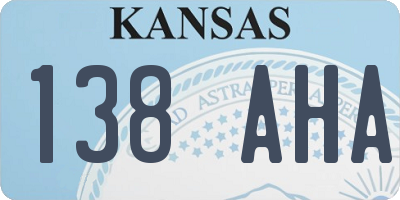 KS license plate 138AHA