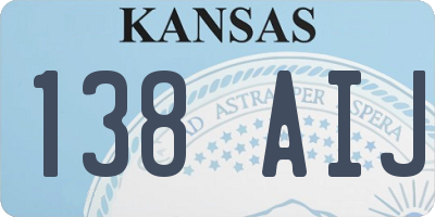 KS license plate 138AIJ