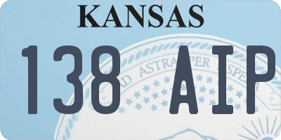 KS license plate 138AIP