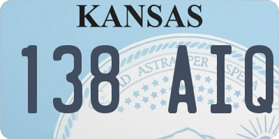 KS license plate 138AIQ