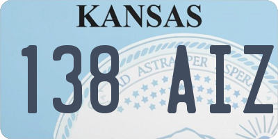 KS license plate 138AIZ