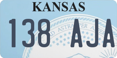 KS license plate 138AJA