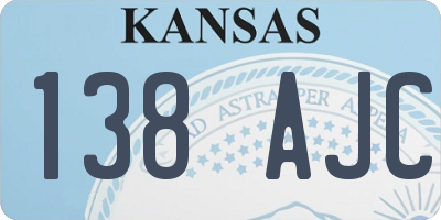 KS license plate 138AJC