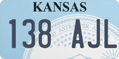KS license plate 138AJL