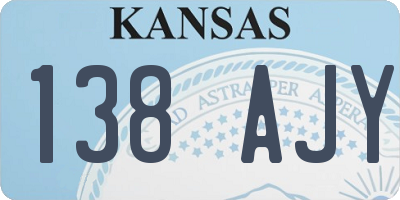 KS license plate 138AJY