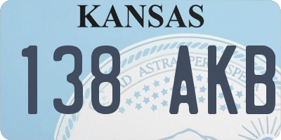 KS license plate 138AKB