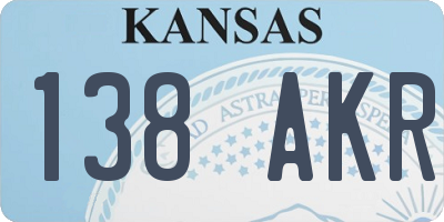 KS license plate 138AKR