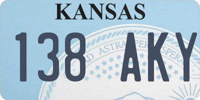 KS license plate 138AKY