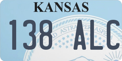 KS license plate 138ALC
