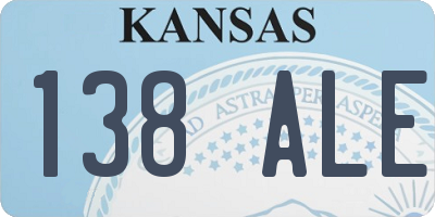 KS license plate 138ALE